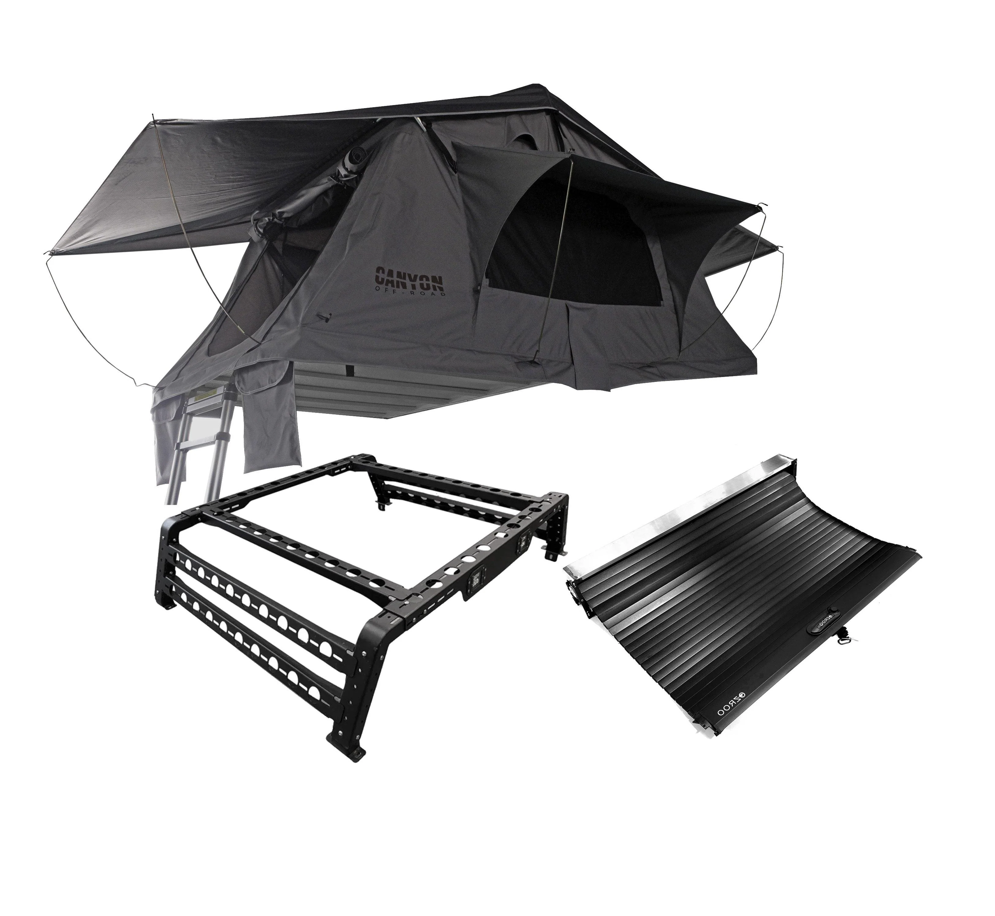 Rooftop Tent/ Tubrack/ Rollercover Camping Package - 2 Person Soft Shell Tent (PANORAMA Short Style) - Image 10
